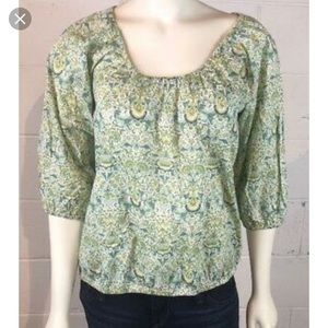 J Crew Liberty of London Peasant Blouse